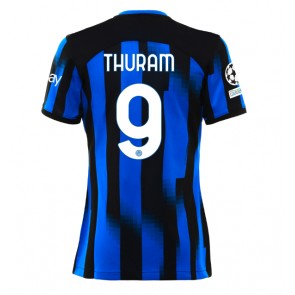 Inter Milan Marcus Thuram #9 Replika Hjemmebanetrøje Dame 2023-24 Kortærmet